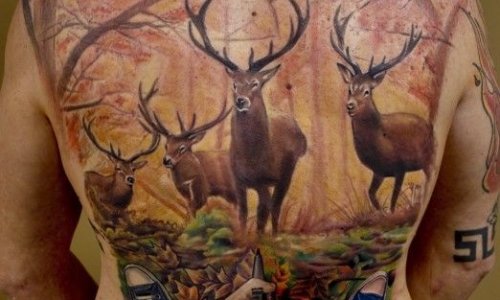 12 legszebb és legkreatívabb tetoválás, amely a vadászat és a természet szeretetének jegyében született